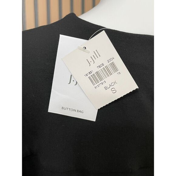 J. Jill Women's S Black Shift Rayon Dress Knee Length Flared Boho Stretch Casual - Picture 6 of 11